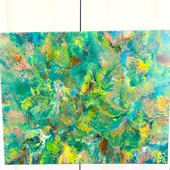 Art piece original art one of a kind 16 x 20 Gorgeous Colors! - Picture 1 of 3